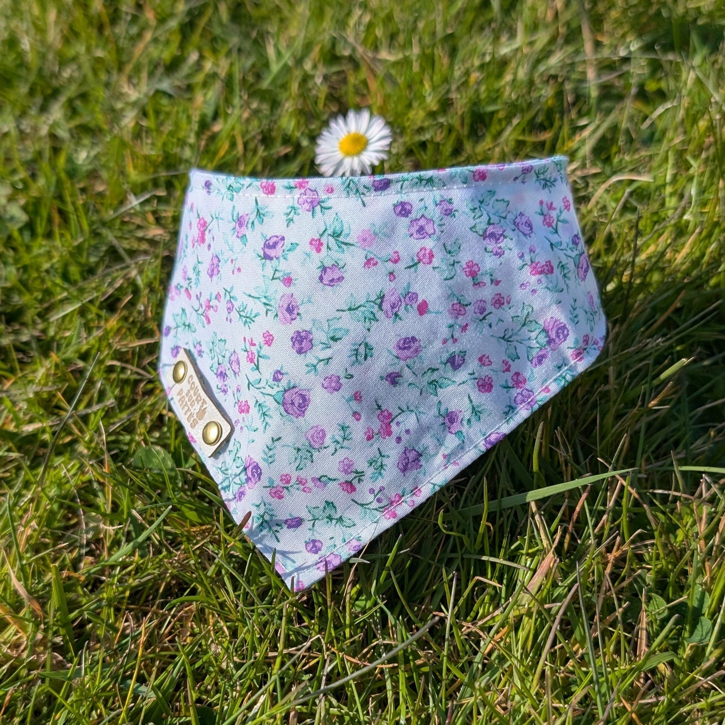 Bandana fleuri violet