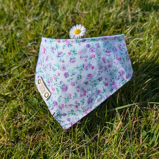 Bandana fleuri violet