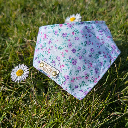 Bandana fleuri violet